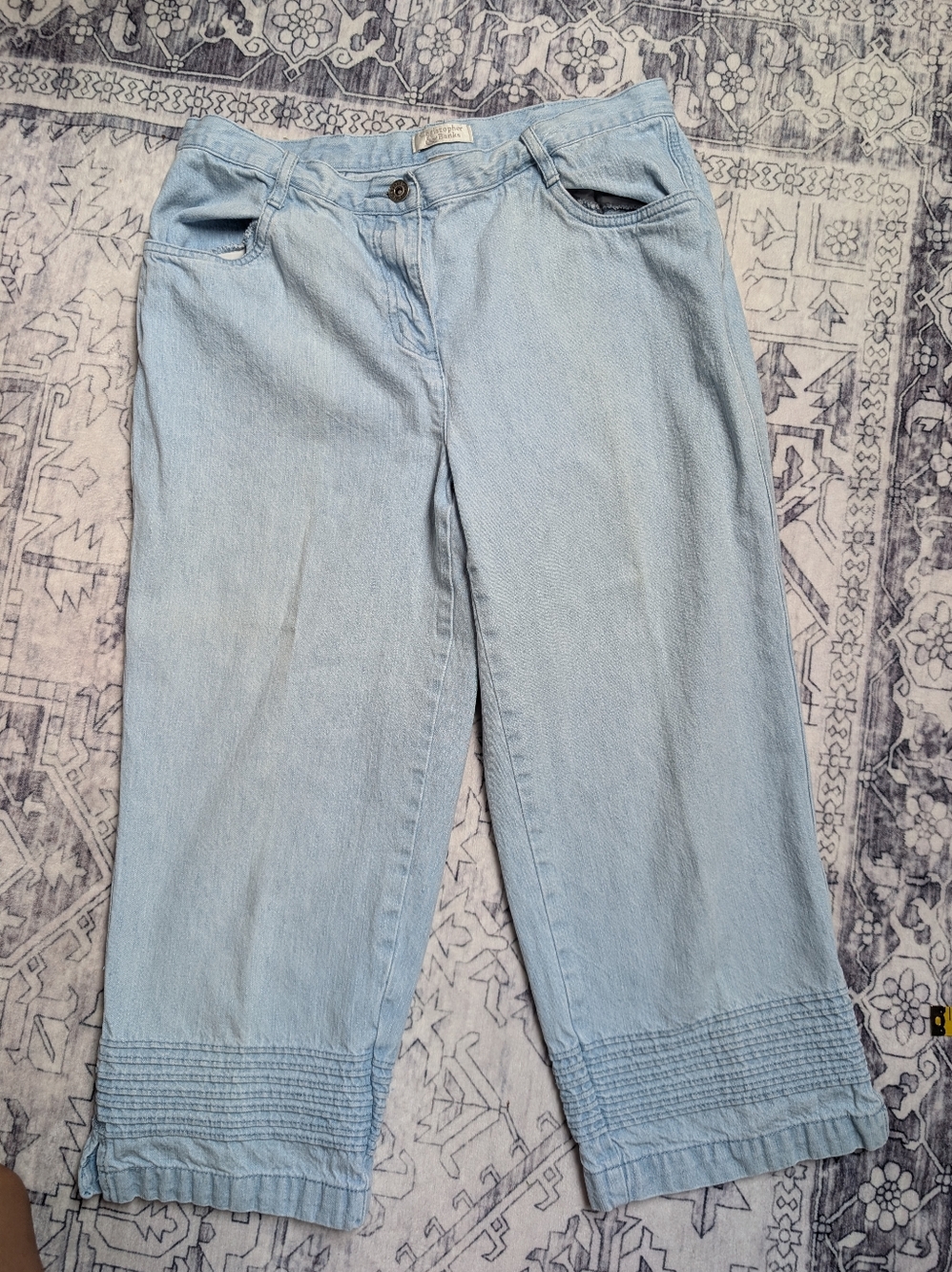 Christopher & Banks Light Blue Denim Capris Size 6